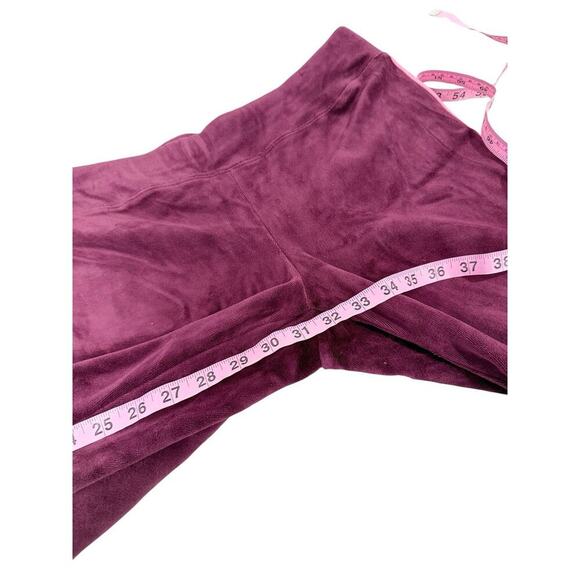 Boston Proper Burgundy Pink Velour Track Suit Set Workout Warm Up Womens Medium - Picture 13 of 14
